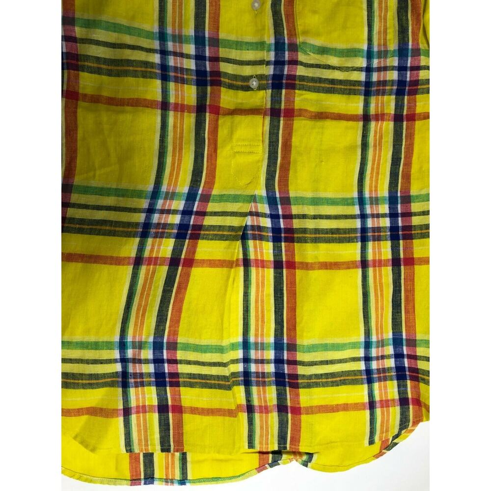 Lauren Ralph Lauren Women's shirt long sleeve 201786821001 Yellow Size PM - Picture 10 of 12